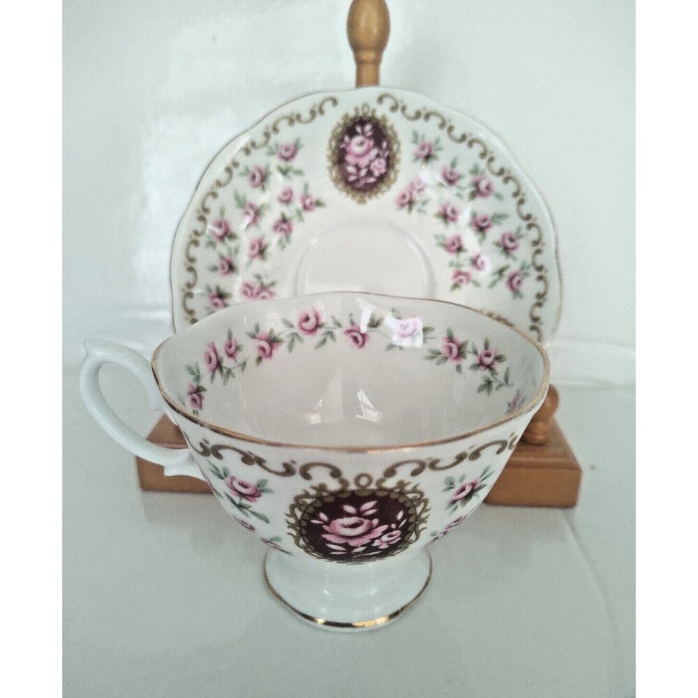 Vintage Royal Albert - Cameo Series - Keepsake Bone China Tea Cup & Saucer